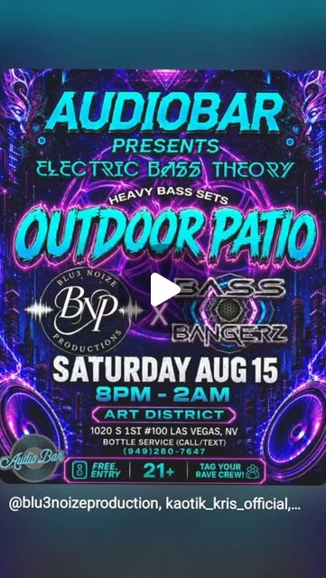 AudioBar outdoor patio flyer