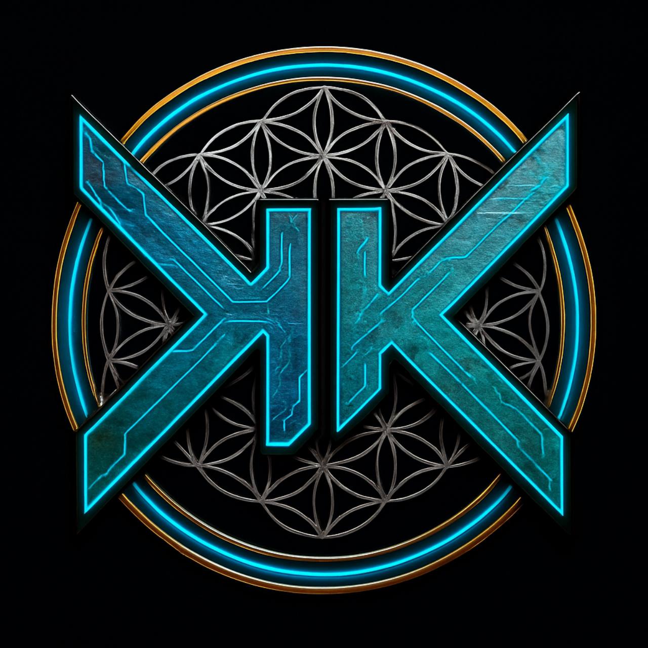 Kaotik Kris official Double-K Flower of Life logo